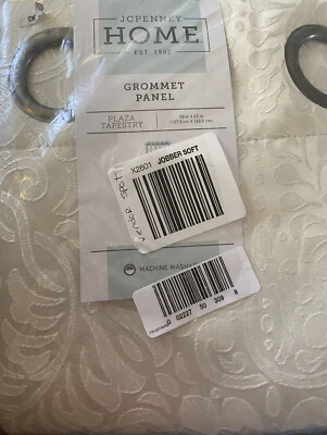 Painel de ilhós de tapeçaria JCPenney Home Plaza off white 100% poliéster 50x63 polegadas 🖤 - Imagem 1 de 3