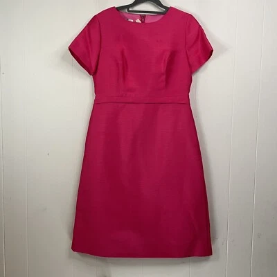 Vestido midi vintage Jennifer's estructurado a medida rosa brillante para mujer talla 8 Foto 1 de 4