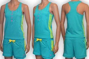 ADIDAS JUMPSUIT Q2 Jogginganzug Short's Overall Sportanzug XS S M 34 36 38 40 42 - Bild 1 von 1