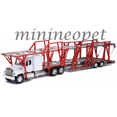 NEW RAY 10983 FREIGHTLINER 114SD CAR CARRIER 1/32 MODEL TRUCK WHITE - Image 1 of 2