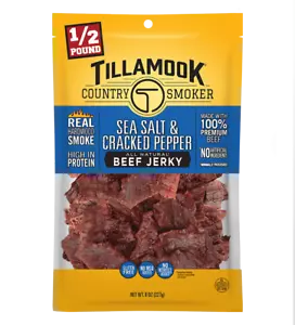 (2 pack) Tillamook Country Smoker Beef Jerky Sea Salt & Pepper, 8 oz - Picture 1 of 6
