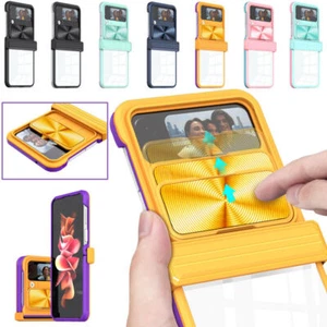 Slide Camera Lens Protection Case For Samsung Galaxy Z Flip 4 5G Phone Cover - Picture 1 of 19