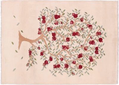 Afghan Ziegler Ariana Tree of Life Pomegranate Carpet 130x190 Hand-knotted - Image 1 of 4