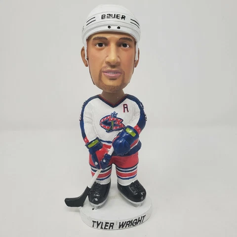 Vintage Tyler Wright Columbus Blue Jackets Bobblehead Bank One 2000-01 Cover