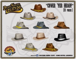 Dime Novel Legends set accessori scala 1:18 Cover Yer Head! (11 pezzi) - Foto 1 di 1