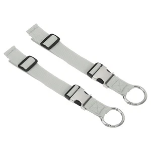 2pcs Add a Bag Luggage Straps Adjustable Suitcase Belt Metal, Silver Gray - Picture 1 of 6