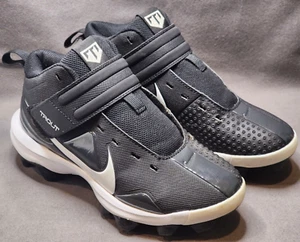 NIKE BOYS BASEBALL/SOFTBALL CLEATS SIZE 2.5Y TROUT BLACK/WHITE CLEAN CQ7643-002 - Picture 1 of 14