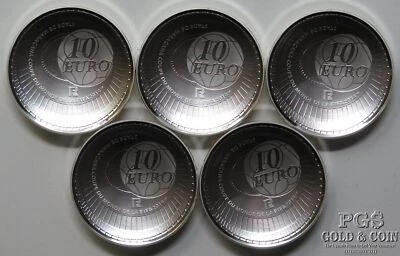 (5) Copa Mundial de la FIFA 2014 prueba 10 euros 90% plata 22,9 g/ea con caja y certificado de autenticidad 27852 Foto 1 de 4