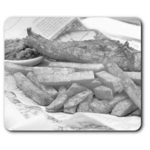 Rechteckige Mausmatte BW - Fish & Chips Essen British Seaside #42870 - Bild 1 von 8