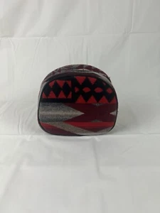 Pendleton Pouch Wool Red Native Pattern Logo Women's Zipper Black Grey Polyester - Picture 1 of 6