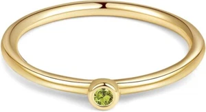 14K Gold Plated August Birthstone Ring for Women Sz 8 - Picture 1 of 5