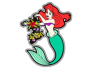 #1291 Ariel Under The Sea Animado Dibujos Animados Calcomanía Impermeable Vinilo Calcomanía Troquelada - Imagen 1 de 1