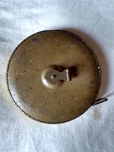 Vintage Lufkin Surveyor's Brass Metal 75 Ft. Tape Measure Cloth - Picture 1 of 12