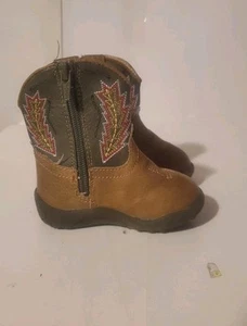 Roper Cowbabies Kleinkind Größe 4 Stiefel Pfeilspitze hellbraun Western Cowboy Baby Schuhe - Bild 1 von 6