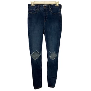 Jeans donna skinny Free People vita alta taglia 28 lavaggio medio denim invecchiato - Foto 1 di 6