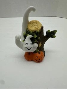 PartyLite 4" Halloween Geist und Kürbisse Figur - Bild 1 von 5