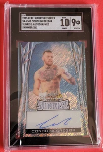 Conor McGregor AUTOGRAPH CARD #d1/1 1 of 1 SGC GEM 10 AUTO MINT 9 CARD 2025 LEAF - Picture 1 of 4