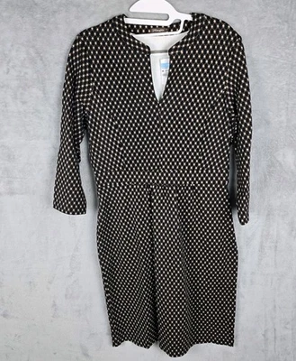 Vestido Vaina J Mclaughlin Beya Marrón Y Negro Talla Mediana Precio de venta sugerido por el fabricante 238 USD Manga 3/4  Foto 1 de 4