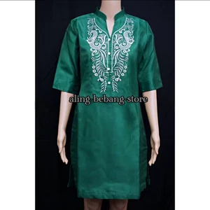 Filipiniana Damen Barong hochwertig (grün) KAUFEN SIE 3 ERHALTEN SIE 1 GRATIS - Bild 1 von 4