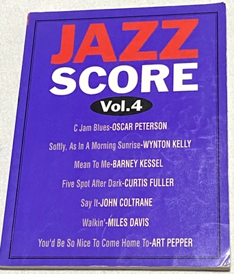 Jazz Score Vol.4 JAPAN Oscar Peterson Wynton Kelly Barney Kessel Curtis Fuller - Image 1 of 4