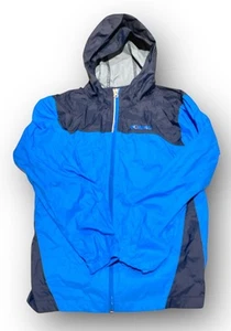Columbia Light Weight Windbreaker Rain Fleece Jacket Navy Kids Size Large School - Picture 1 of 6
