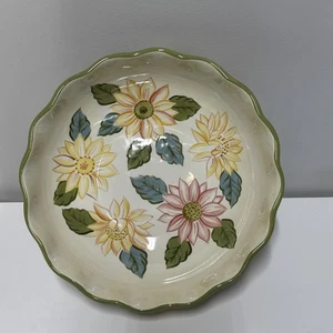 12' Longaberger Servierschale Sonnenblumenmuster groß - Bild 1 von 9