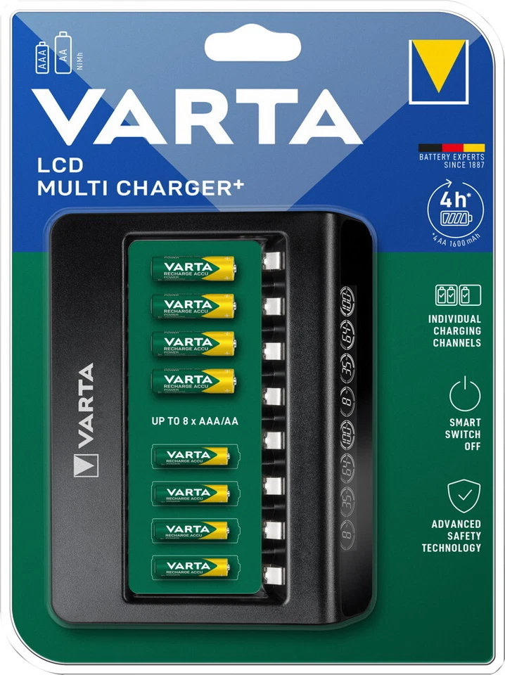 Varta Akku Ladegerät LCD Multi Charger+ für 8 AA / AAA 57681 - Bild 1 von 1