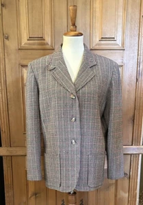 Pendleton Originals Houndstooth Blazer Jacket Tan Blue Green Red LS LP - Picture 1 of 15