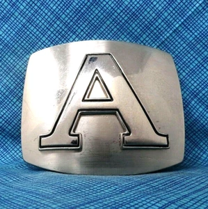 A Belt Buckle Silver Tone Initial A Monogram Sporty Casual Vintage 90s .TWY513 - Picture 1 of 6