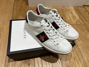 GUCCI ACE RICAMATO APE WEB Scarpe Da Ginnastica Scarpe Da Ginnastica Da  Uomo Nero Pelle 429446 EUR 427,33 - PicClick IT