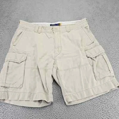Polo Ralph Lauren Shorts Mens 40 Tan Classic Chino Cargo Baggy Flat Front - Image 1 of 4