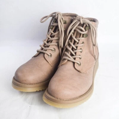 Blowfish Womens 10 Malibu City Brown Lace Up Ankle Boots Booties Side Zip Vegan - Image 1 of 4