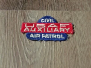 VINTAGE CIVIL USAF HILFSLUFTPATROL ROT WEISS BLAU AUFNÄHER 1 3/4 ZOLL HOCH - Bild 1 von 2