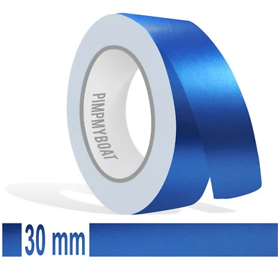 ZIERSTREIFEN 30mm MATT BLAU metallic matte 10m Auto blue Boot 3,0 cm Dekor NEW - Bild 1 von 3