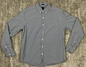 J Crew Shirt Mens Large Blue White Plaid Longsleeve Button Down Slim Fit Casual - Picture 1 of 10