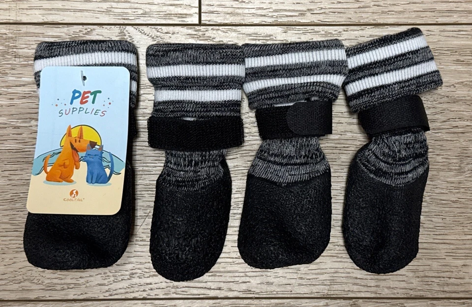 Calcetines antideslizantes para perros KOOLTAIL - Botas para perros al aire libre impermeables zapatos para perros pata (medianos) Foto 1 de 1