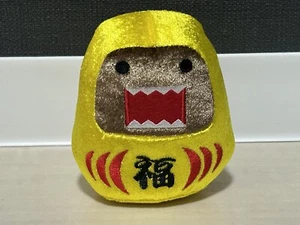 Domo-kun Daruma doll (Daruma doll) Fuku gold yellow about4.13 inches high NHK - Picture 1 of 3