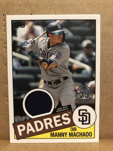 2020 Topps 1985 35th Anniversary Relics #85R-MM Manny Machado San Diego Padres🧨