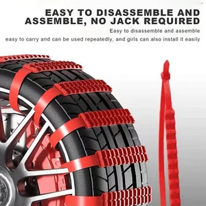 10x Wheel Tire Snow Chains For Car Truck Anti-skid Emergency Winter Universal - Picture 1 of 10