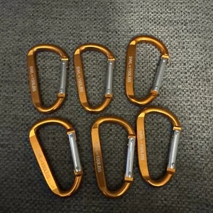 6 D-Ring Shape Lightweight Heavy Duty Carabiner Outdoor Hiking - Picture 1 of 1