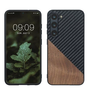 Cover Samsung Galaxy S23 - Fibra Carbonio e Legno con Bumper - Foto 1 di 7
