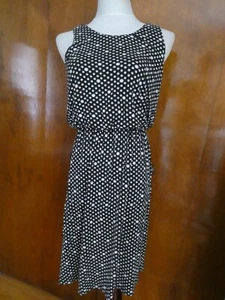 Vestido de rayón blanco/negro para mujer Ann Taylor talla mediana - Imagen 1 de 12