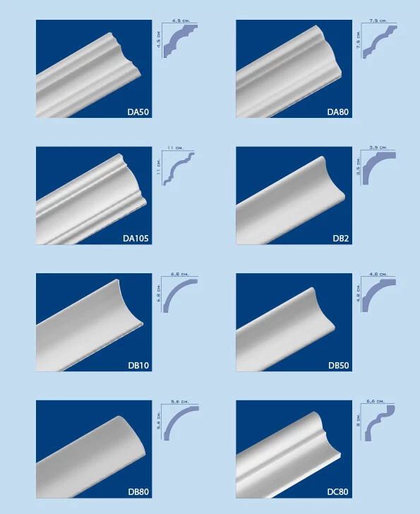 CORNICE CORNICI POLISTIROLO POLISTIRENE PROFILO X INTERNI PARETE SOFFITTO - Immagine 1 di 1