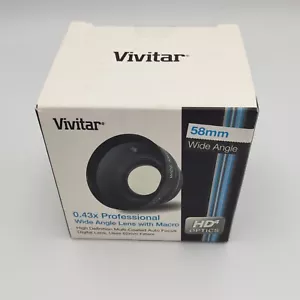 Neu im Karton 58 mm Vivitar 37 W-72 W 0,43 x Deluxe Hi-Definition Weitwinkelobjektiv - Bild 1 von 6