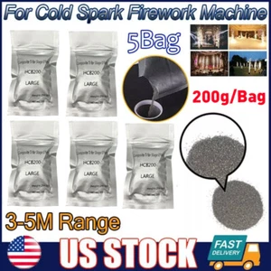5Bag Indoor/Outdoor Cold Spark Machine Ti Powder 200g 3-5M Range Stage Effect - Picture 1 of 8