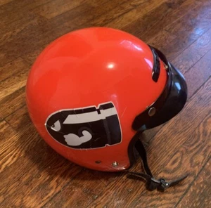 Orange Motorcycle Helmet, DOT Certified - Picture 1 of 4