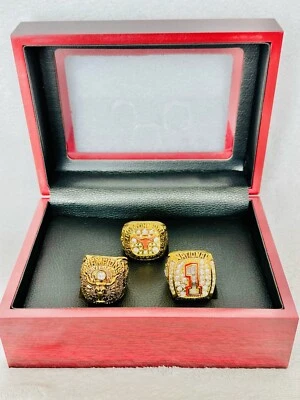 Juego de 3 anillos de campeonato LONGHORNS de la Universidad de Texas con caja, ENVÍO A EE. UU. Foto 1 de 4