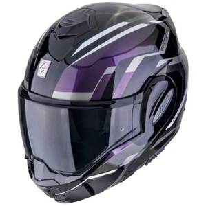 CASCO MOTO MODULARE 22.06 SCORPION EXO TECH EVO FURIO BLACK CAMALEON CANG TG XS - Foto 1 di 4