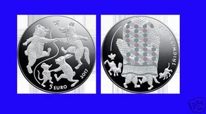2017 SILVER coin Latvia Fairy tale III bear, a wolf, a mouse and a hare  PROOF   - Picture 1 of 1