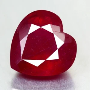 3,66 CT 9X9 MM INCREÍBLE FUEGO BRILLANTE VIDRIO RELLENO ROSA RUBÍ PIEDRA PRECIOSA SUELTA - Imagen 1 de 3
